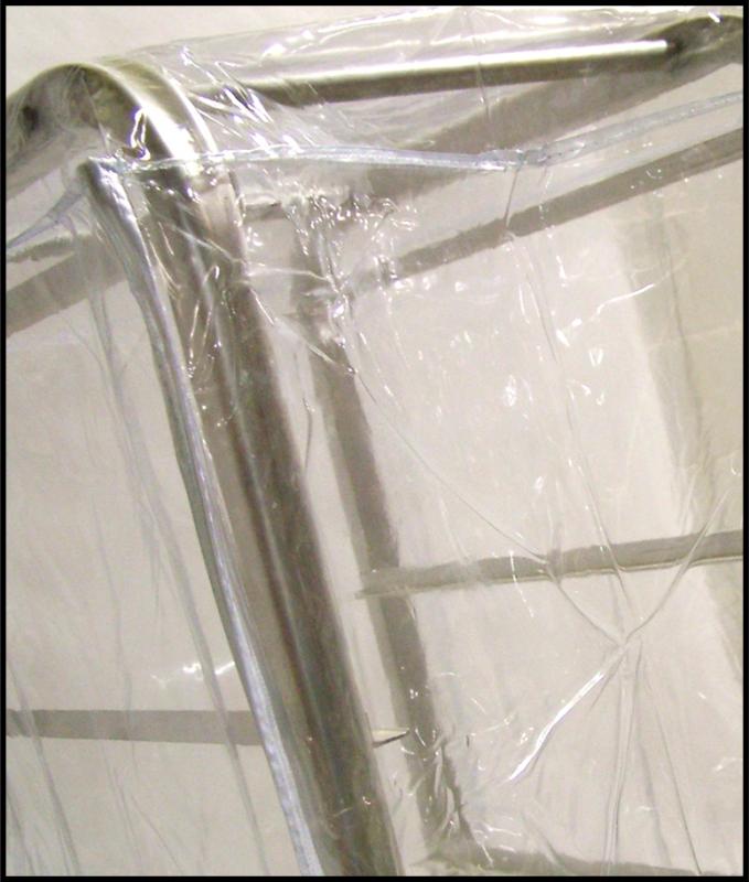 28� x 24� x 62� Clear Nylon Rack Cover